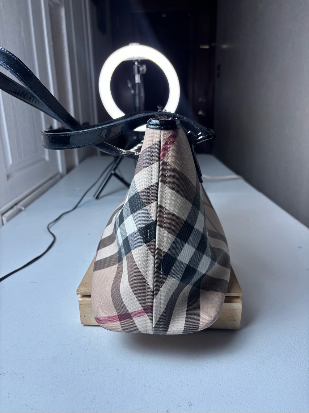 Burberry Tote Bag Nova Check Shoulder Beige - Picture 2 of 14